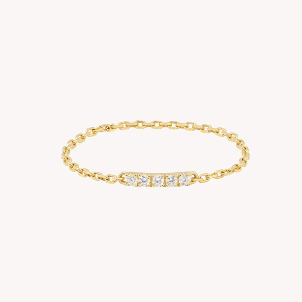Bague Iris Chaîne Diamants Blancs