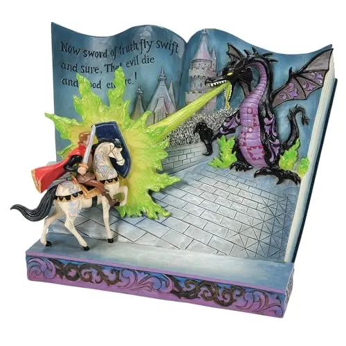 Enesco - Sleeping Beauty - Prince Philip &amp; Dragon Storybook Figure