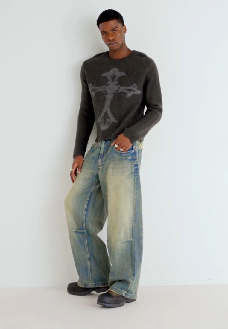 UNION JACK COLOSSUS - Jean boyfriend - light wash