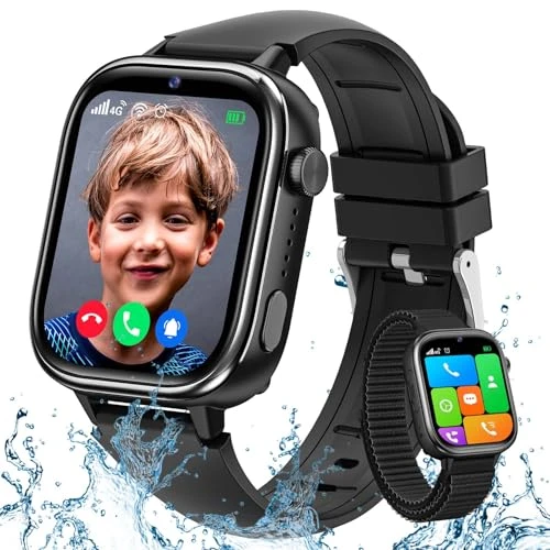 Téléphone Enfant 4G GPS – Appel Vidéo Double Caméra Podomètre – Contrôle Parental – Cadeau Anniversaire Noel