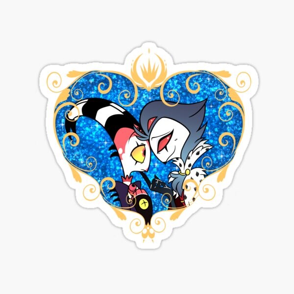 Helluva Boss Stolas et cadre coeur Blitzo | Sticker