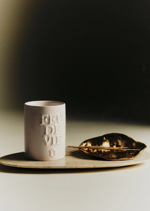 Bougie Feu de vie - La Figue - Écru