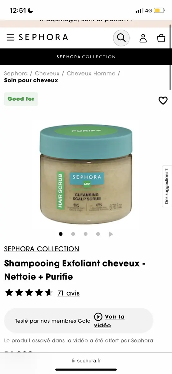Shampooing Exfoliant cheveux - Nettoie + Purifie