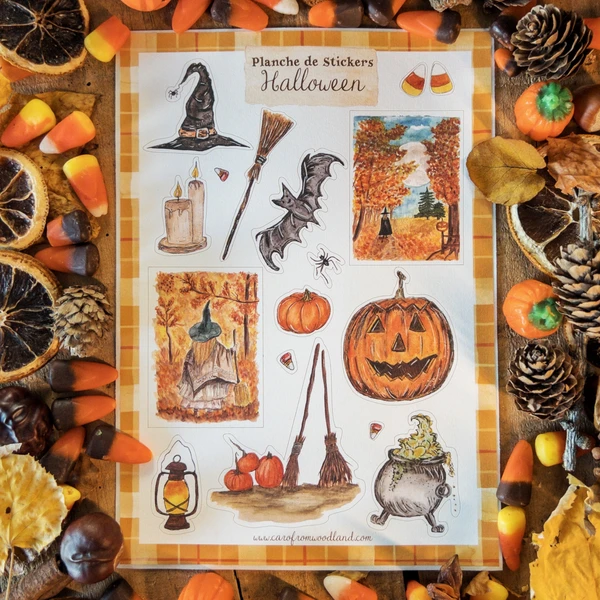 Planche Stickers A5 - HALLOWEEN