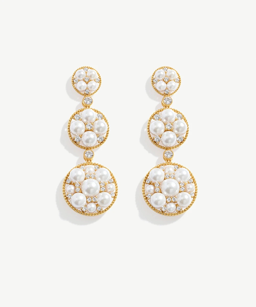 Bouquet Pearl Drop Earrings