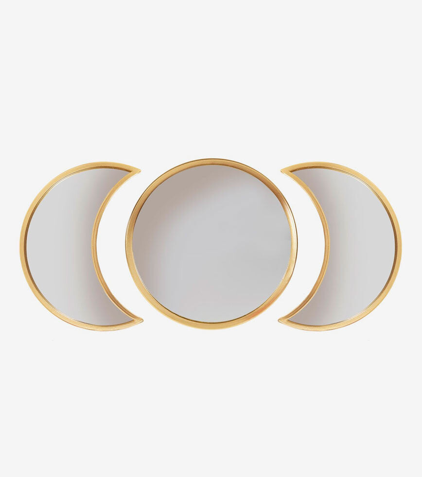 Set de 3 miroirs doré - Moon Phases