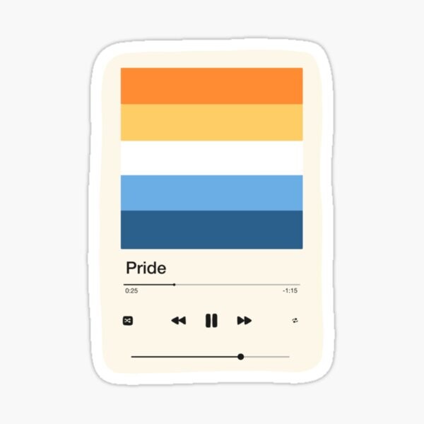 Aroace Pride Music Play Screen | Sticker