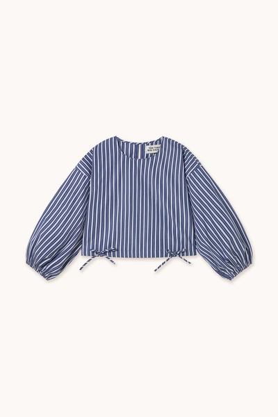 STRIPED PUFF SLEEVES BLOUSE