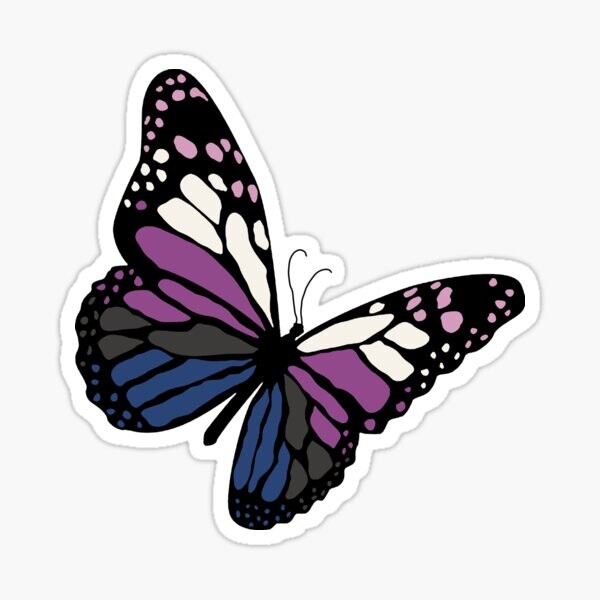 Papillon monarque genderfluid | Sticker