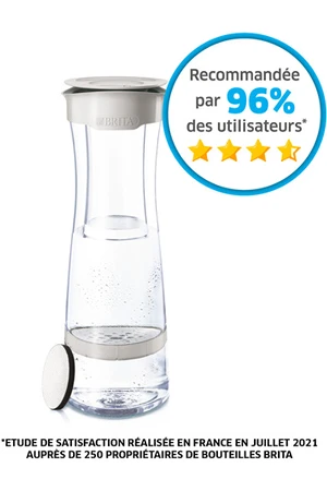 Bouteille et carafe filtrante Brita Bouteille filtrante gris pastel - 1 filtre MicroDisc inclus | Darty