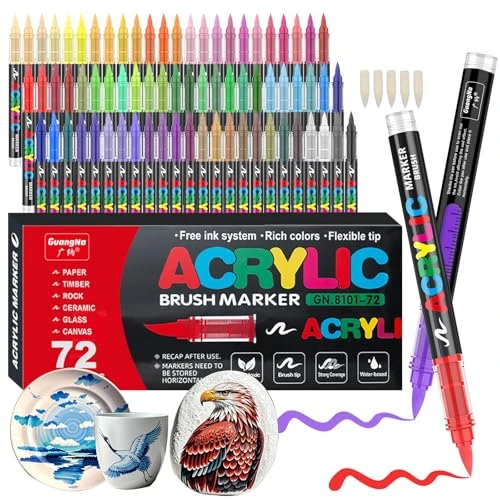 Feutre Acrylique, 72 couleurs - Gelanty