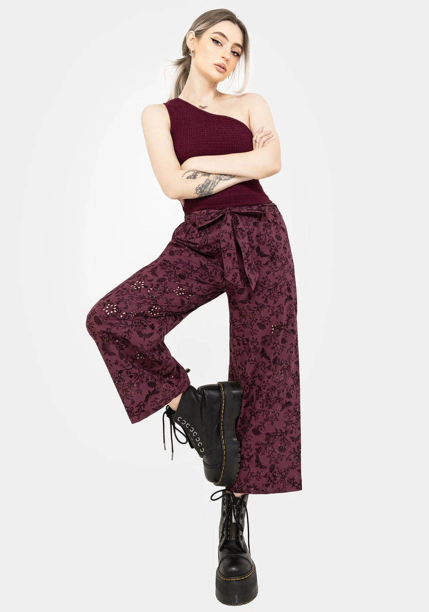 Morgana Cotton Broderie Tie Waist Culottes