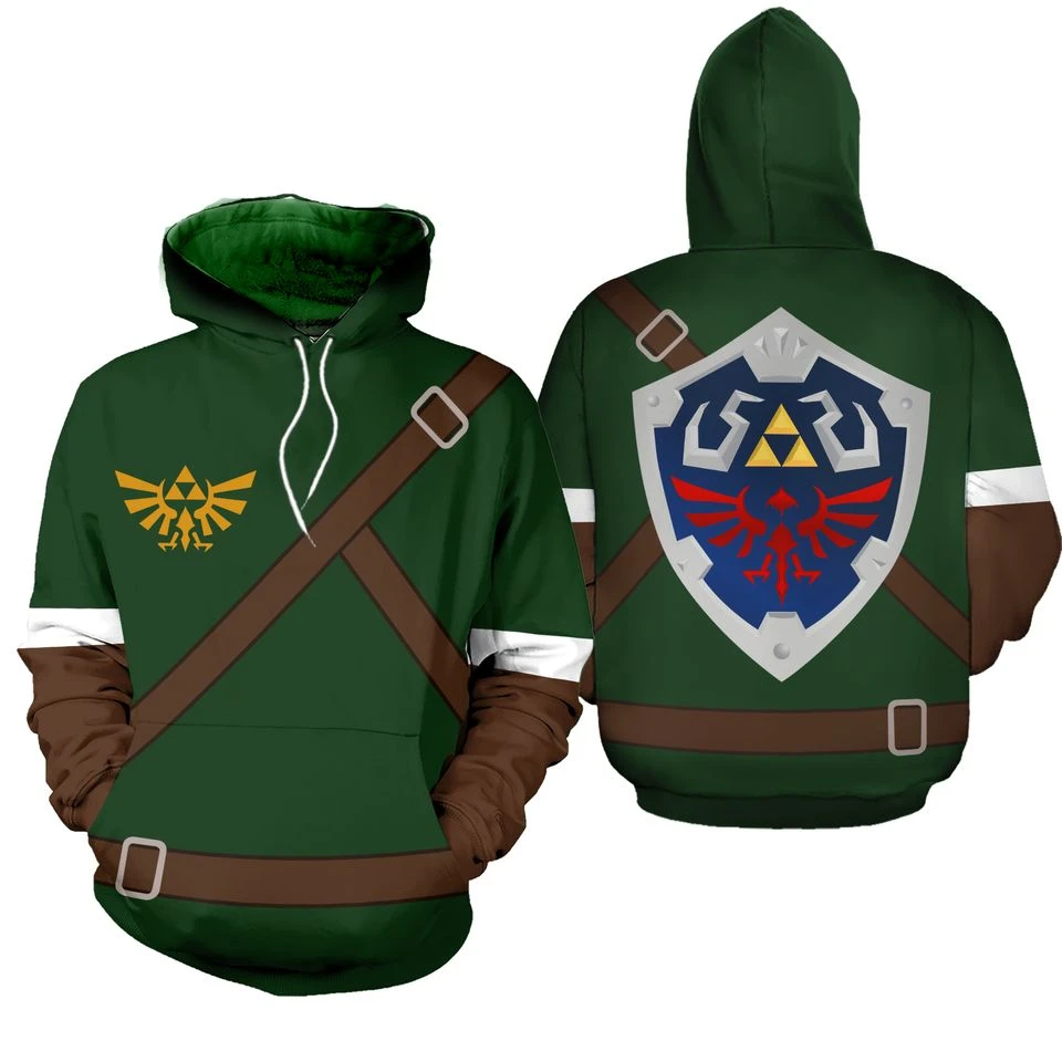 Sweat À Capuche Hoodie 3D Link Zelda vendu par Luxe Living Loft | SKU 14211197 | Printerval