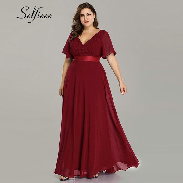  femmes Robe grande taille S 9XL élégant une ligne col en V à manches courtes Maxi robes de plage Boho longue Robe de soirée Robe Femme | AliExpress
