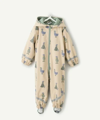 Combinaison anti-pluie bébé garçon imprimé canards