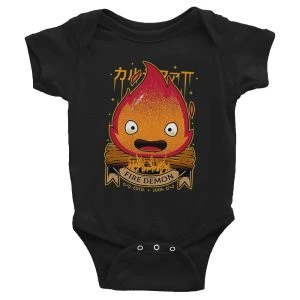 Demon Calcifer Baby Onesie Infant Bodysuit - Ghibli Merch Store - Official Studio Ghibli Merchandise