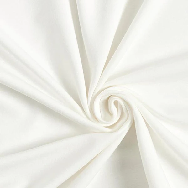 French Terry léger uni – écru - Idéal pour Vêtements bébé