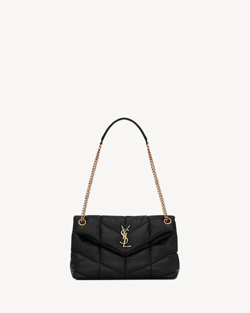 Puffer small en cuir nappa