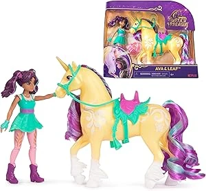 Unicorn Academy UCA Small Doll & Unicorn Ava & Leaf