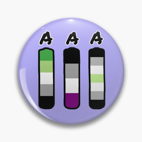 Piles asexuelles asexuelles aromantiques AAA | Badge