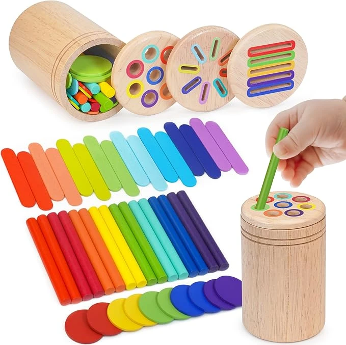 Jouet Montessori - Hérisson - 1 an - Comptage et Tri - Sensoriel - Motricité Fine - Jeux - Jouets