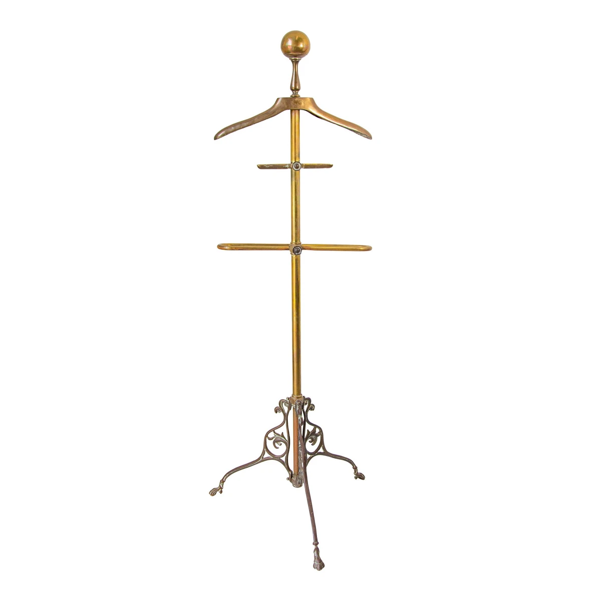 Art Deco Antique Gentleman Brass Valet 1930's