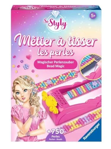 Ravensburger – So Styly – Métier à Tisser Les Perles – Loisir créatif – Création Bijoux – Bracelets – +750 Grosses Perles adaptées aux Petites Mains – Enfant – Dès 5 Ans – 18399 – Version française