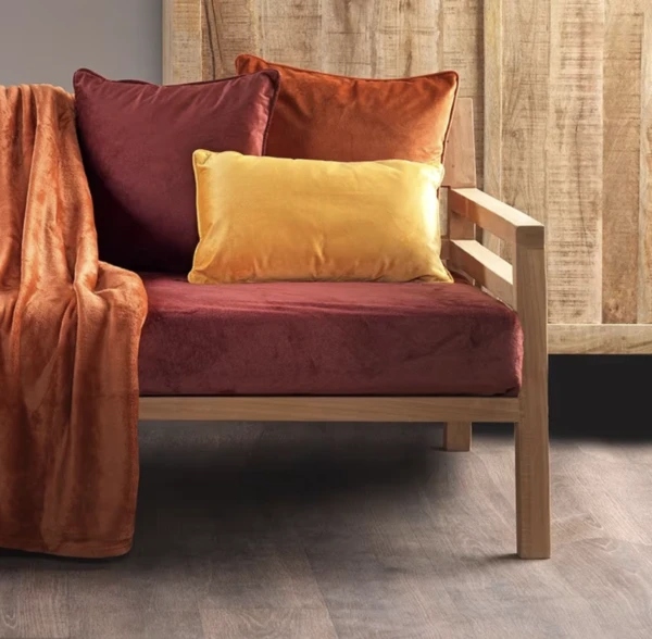 Coussin - jaune en velours 30x50 cm uni FINN | Maisons du Monde