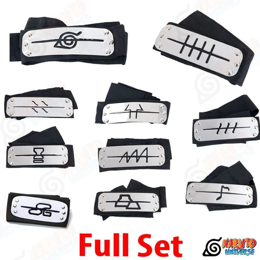 All Akatsuki Headbands Set 10PCS | Naruto Universe Official