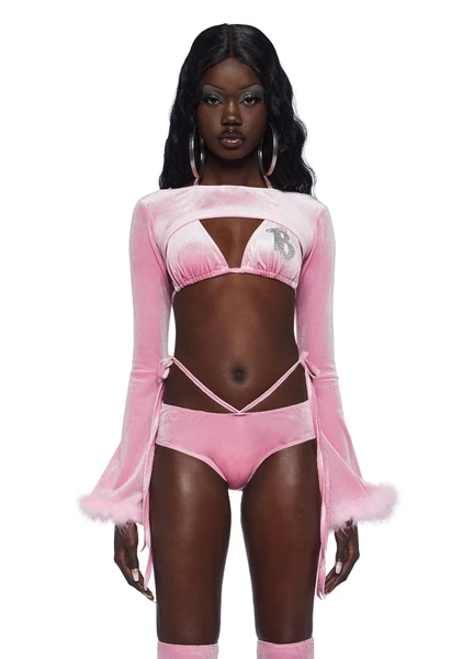 Dolls Kill x Bratz Top And Shrug Set-Pink
