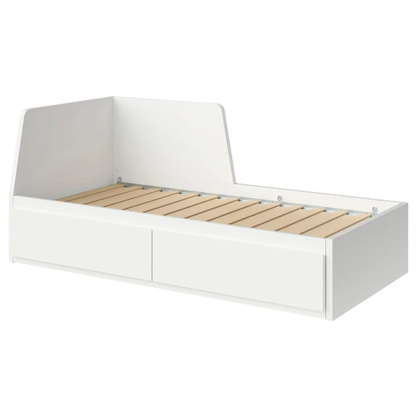 FLEKKE Lit banquette 2 places (structure) - blanc 80x200 cm