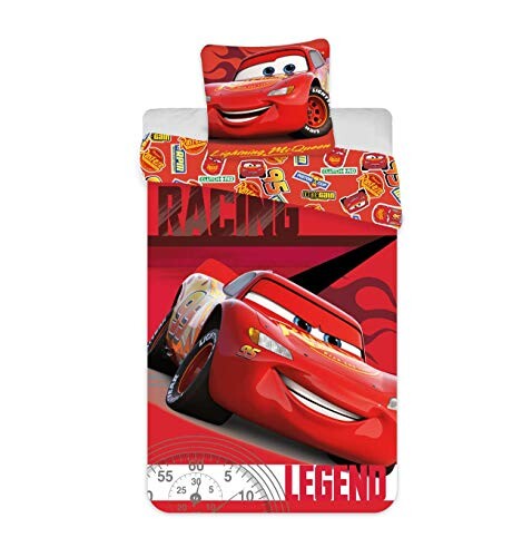 Housse de couette bébé 100x135 cm Cars Flash Mcqueen Pixar