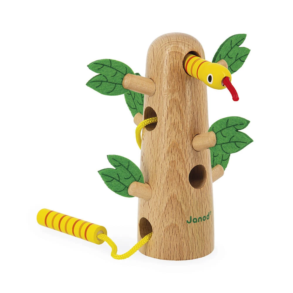 Jouet enfant 18 mois - Jeu de laçage, jouet en bois JANOD