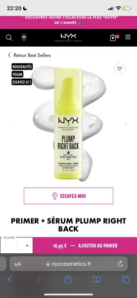 PRIMER + SÉRUM PLUMP RIGHT BACK