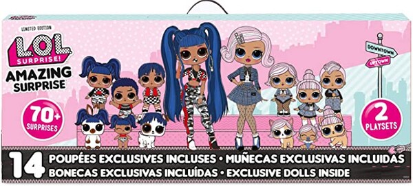 L.O.L. Surprise, Amazing Surprise - Mega Coffret 70 Surprises dont 14 Poupées, 2 Poupées O.M.G. 27cm, 6 Poupées 8cm, 2 Lils 3,5cm et 4 Pets 6cm, Accessoires, Jouet pour Enfants dès 3 Ans, LLU93 : Amazon.fr: Jeux et Jouets