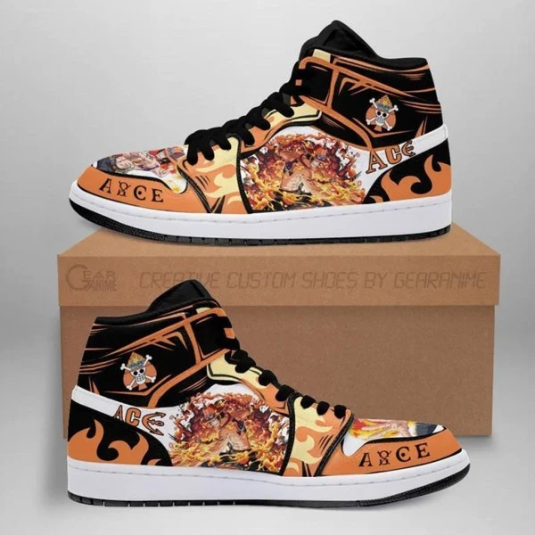 One Piece Portgas D. Ace Jordan Shoes Free Shipping