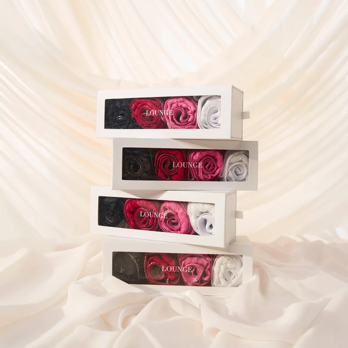 Rose Bouquet : Collection de Strings (Pack de 4) - Multi