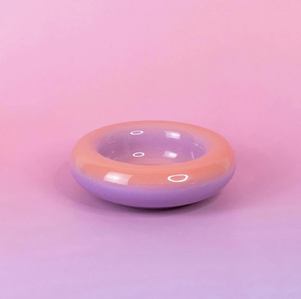 Bol orange et violet 14cm