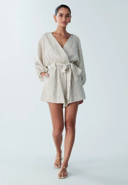 ST MRLO MAYA PLAY - Combinaison - mocha stripe/nude - ZALANDO.FR