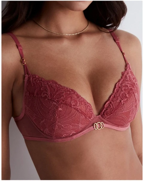 EN PROMO Soutien-gorge plunge coussinet Aubade Feeling Myself (Rosewood)