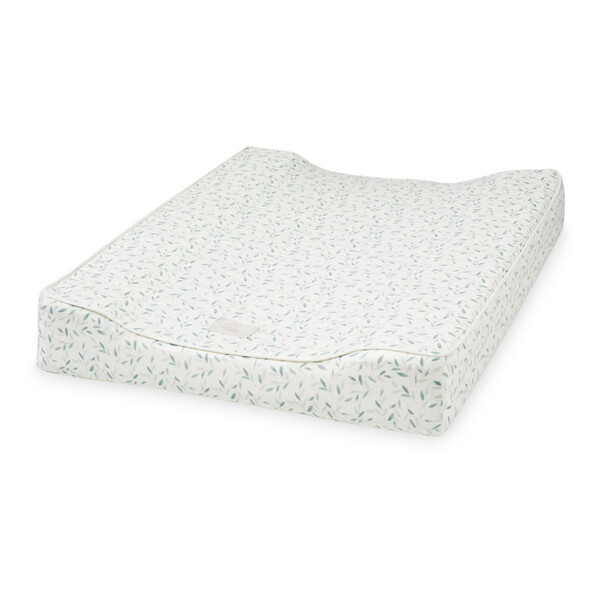 Matelas à langer Green Leaves en coton bio | Sauge