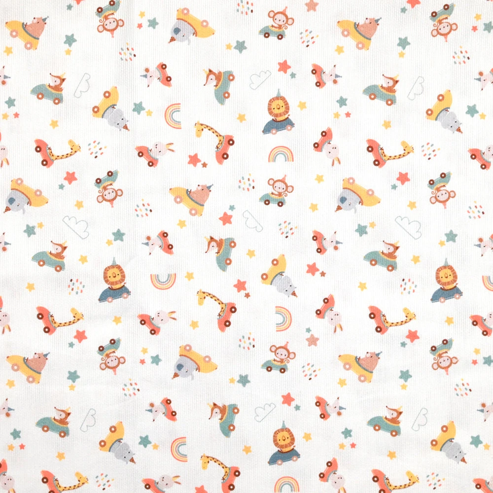 Piqué de coton imprimé zoo