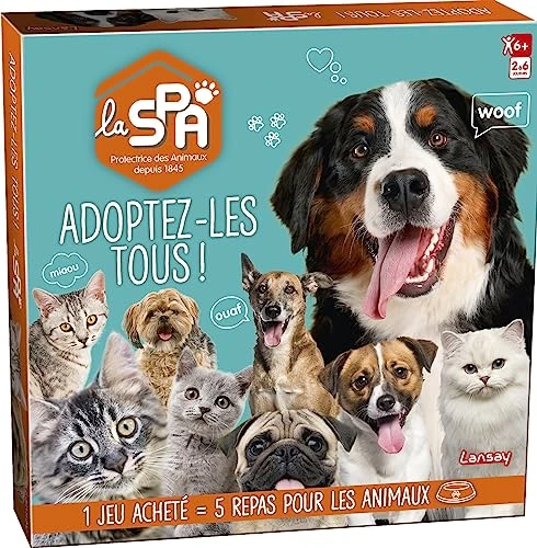 SPA - Adoptez-les Tous - Jeu de société - Educatif - Dès 6 ans - 2 à 6 joueurs - Lansay