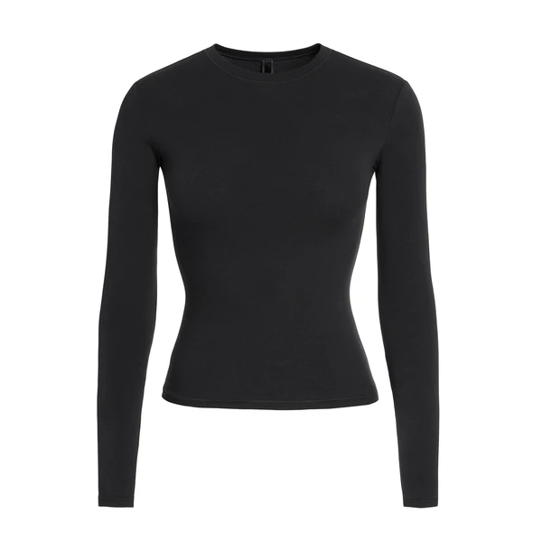 COTTON JERSEY LONG SLEEVE T-SHIRT | SOOT