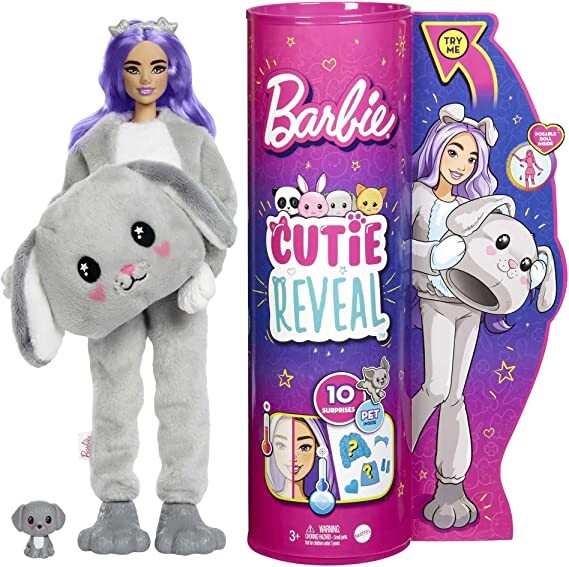 Barbie Cutie Reveal coffret poupée chaton avec 10 surprises, jouet pour enfant, HHG20 : Amazon.fr: Jeux et Jouets