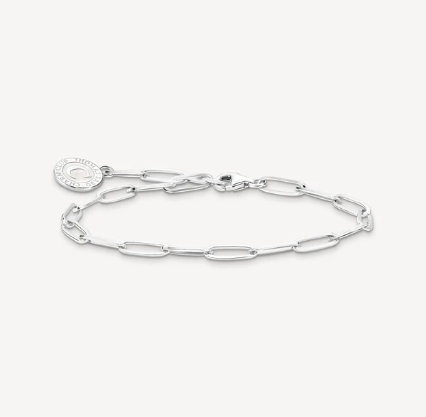 BRACELET CHARM AVEC BLANC COIN ARGENT