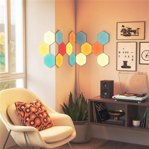 Ruban LED Nanoleaf Shapes Hexagons Starter Kit 15 Panneaux 30 W