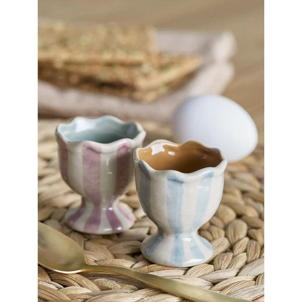 Coquetier grès peint Willa set de 2