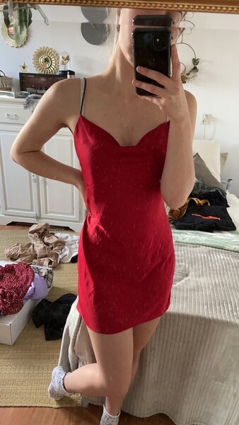 Silk red dress TM