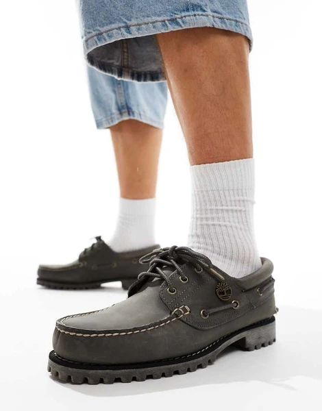 Timberland Authentic - Chaussures bateau grainées - Gris